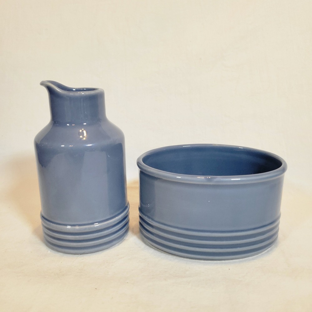 Waechtersbach Creamer and Sugar Bowl Set Blue RealLife‎ Basic Equipment Germany